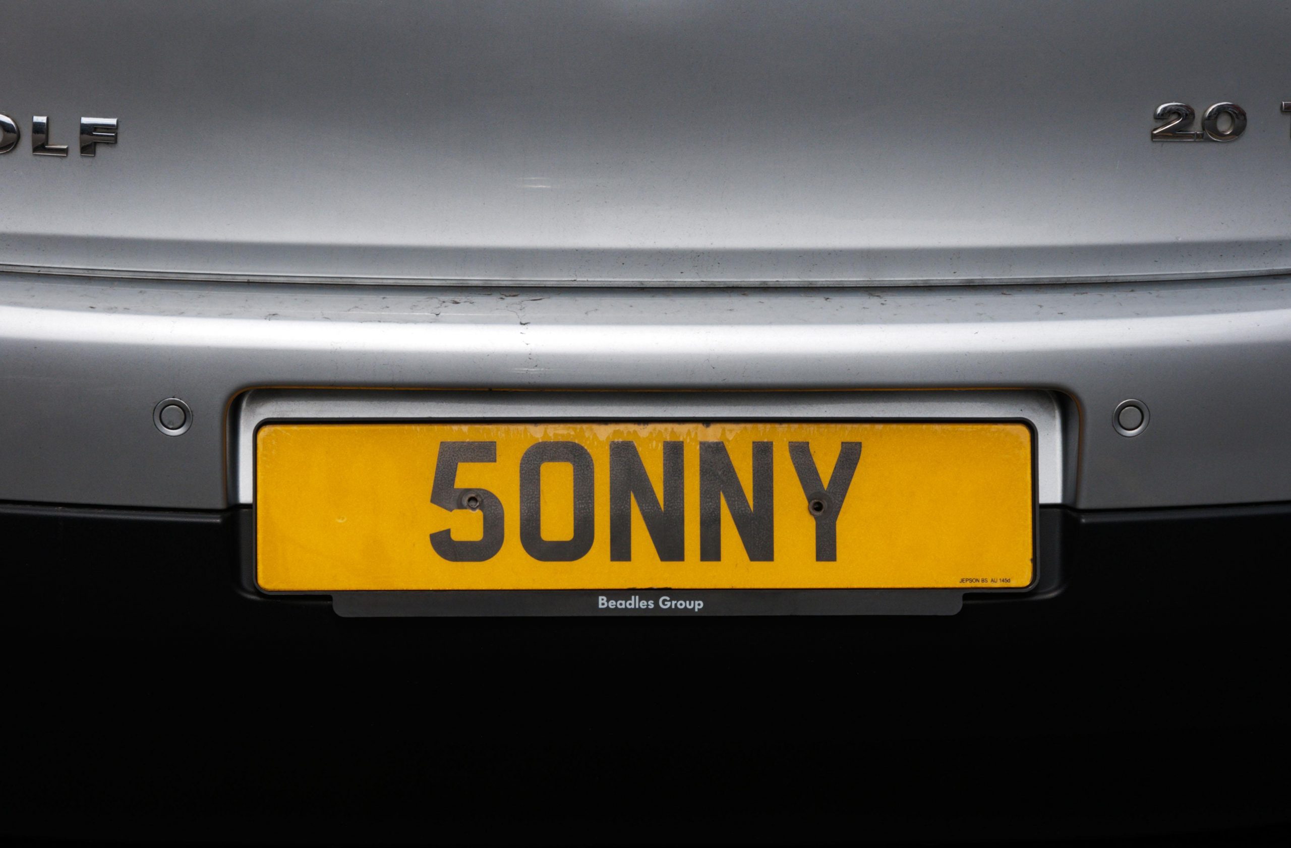 Choose a custom number plate scaled